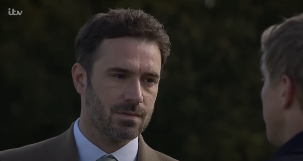 John looks annoyed in Emmerdale 