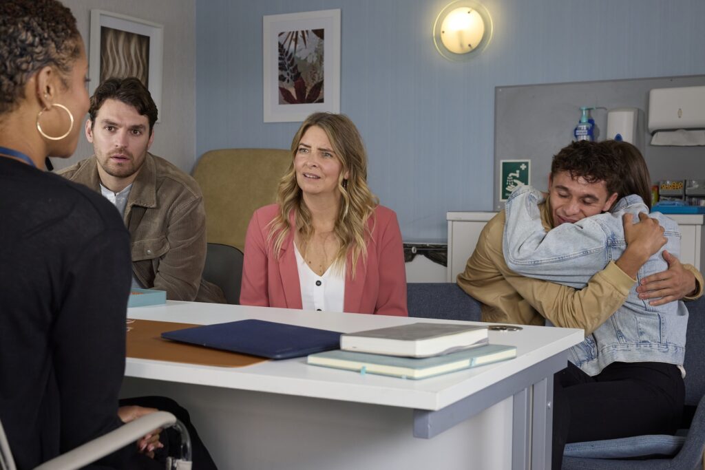 Sarah and Jacob celebrate the news of Charity's pregnancy