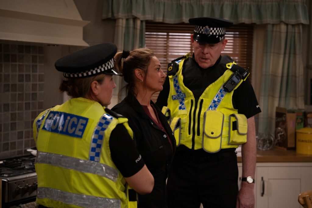 Moira gets arrested in Emmerdale