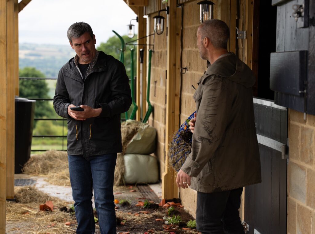 Cain is shocked by what Moira tells him (Credit: ITV)