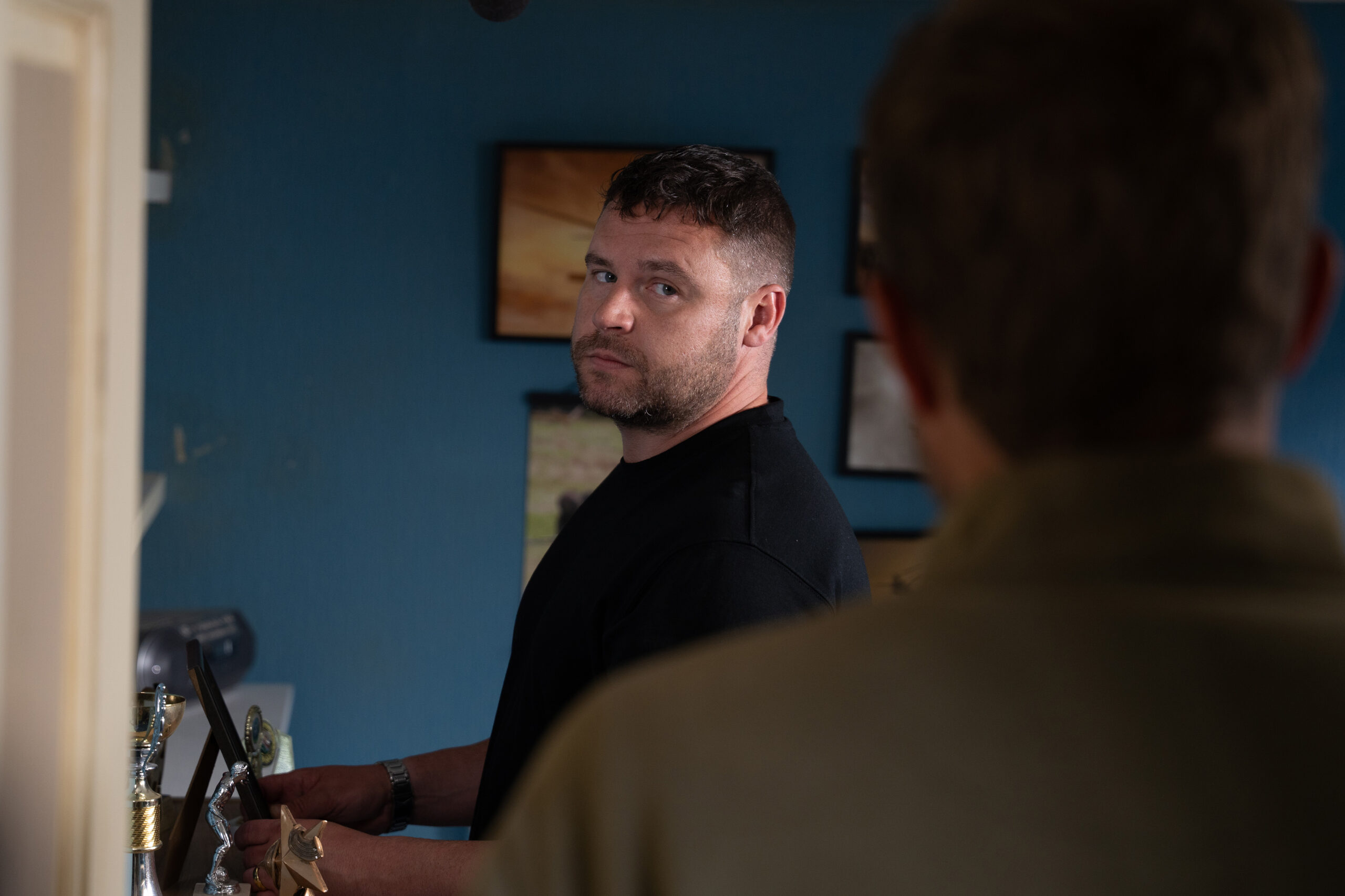 Aaron confronts John in Emmerdale