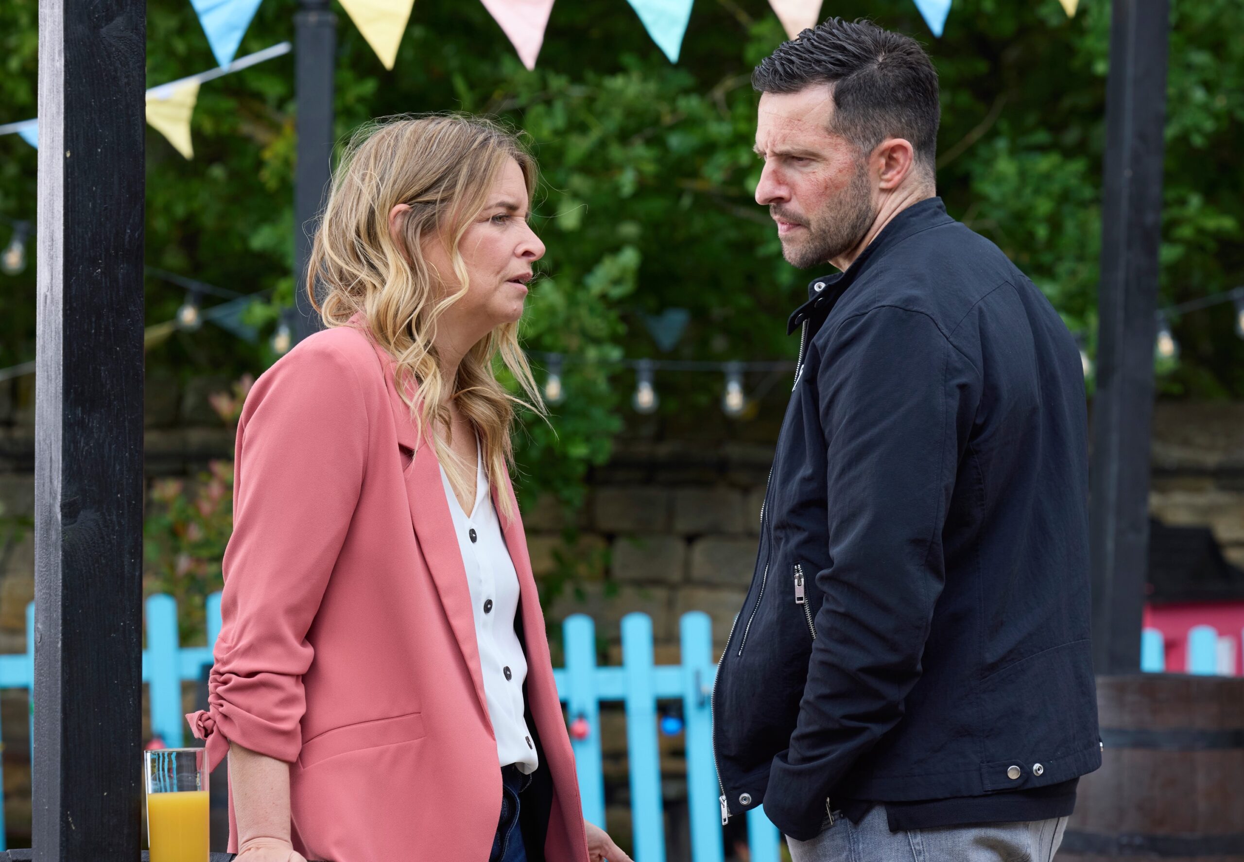 Charity and Ross in Emmerdale