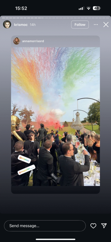 Max and Kris shared some wedding snaps on their Instagram 