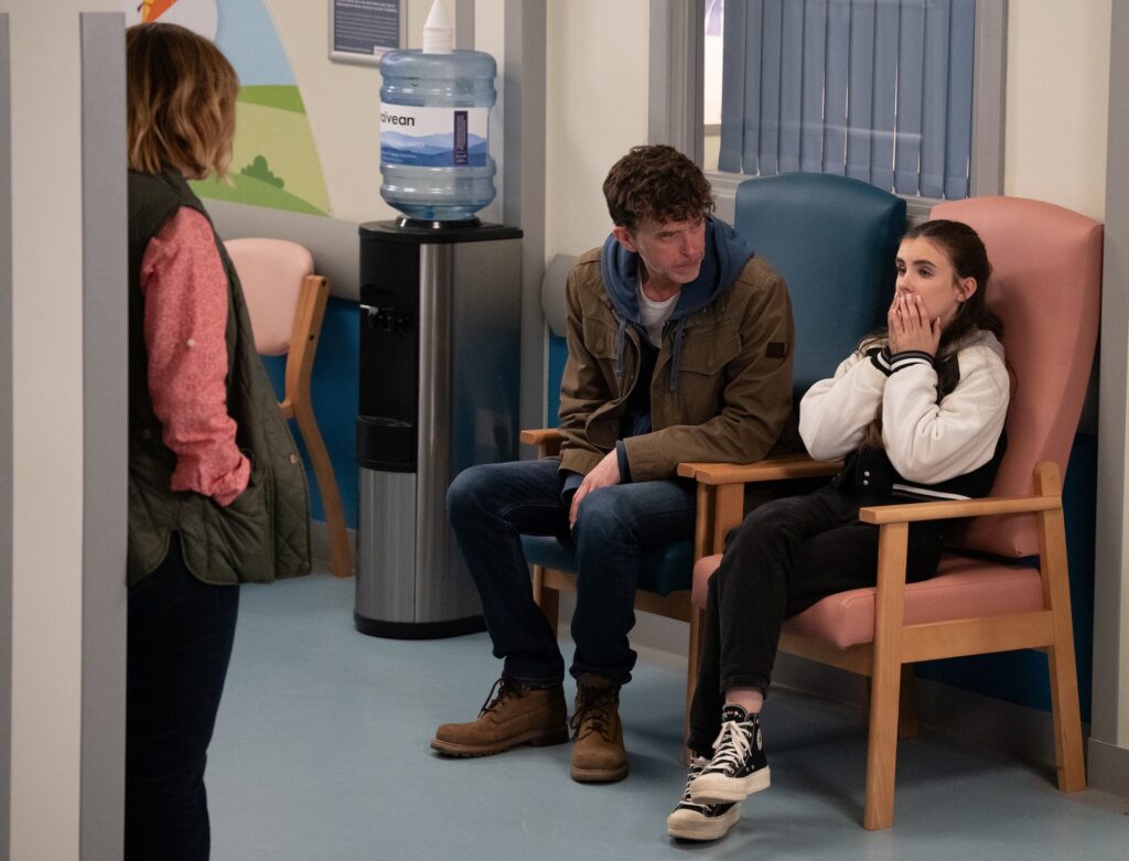 April is consumed with guilt at the hospital