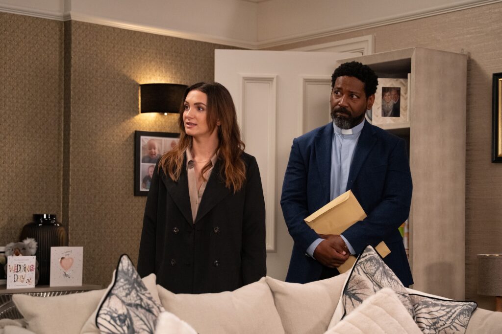 Gabby arrives home with Charles
