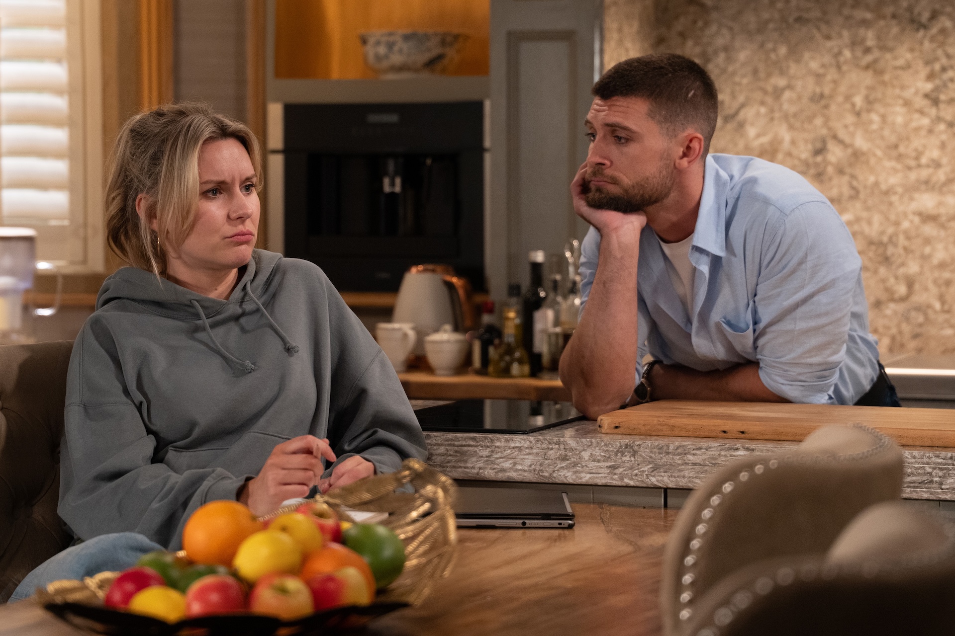 Joe listens as Dawn tells him about her past