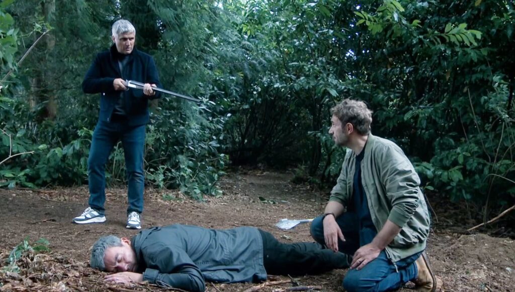 Caleb, Cain and John in Emmerdale