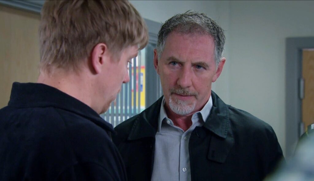 DS Jordan in Emmerdale, played by Frank Laverty