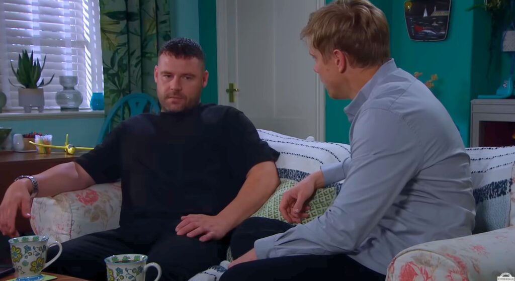 Aaron turned to Robert for support (Credit: ITV)