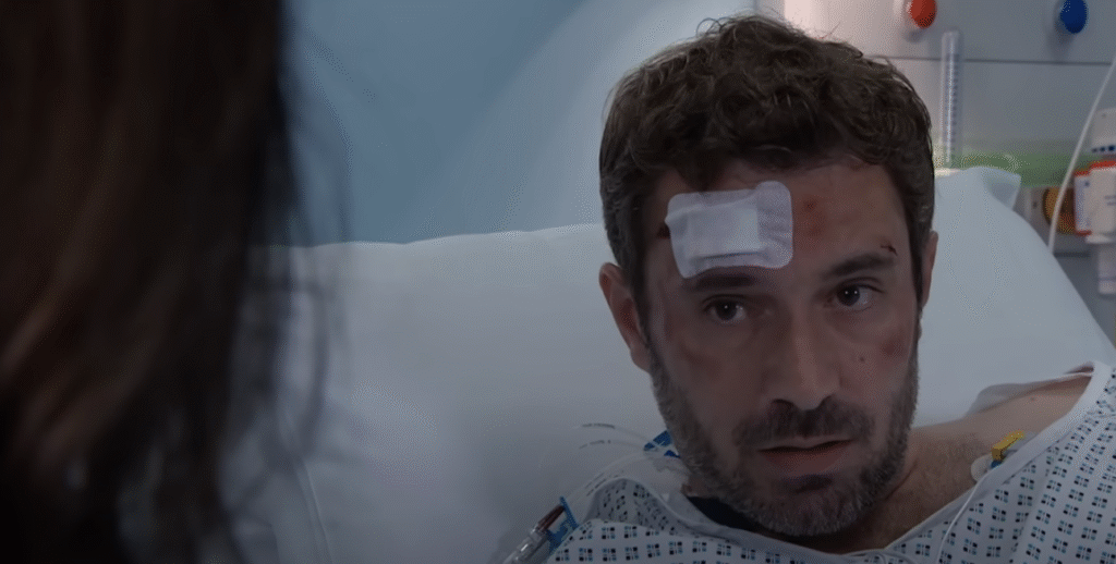 John in hospital in Emmerdale