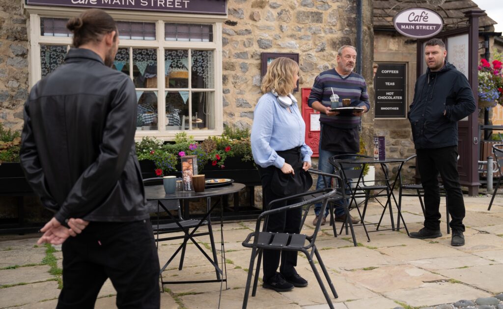 Aaron meets Kev at the cafe 