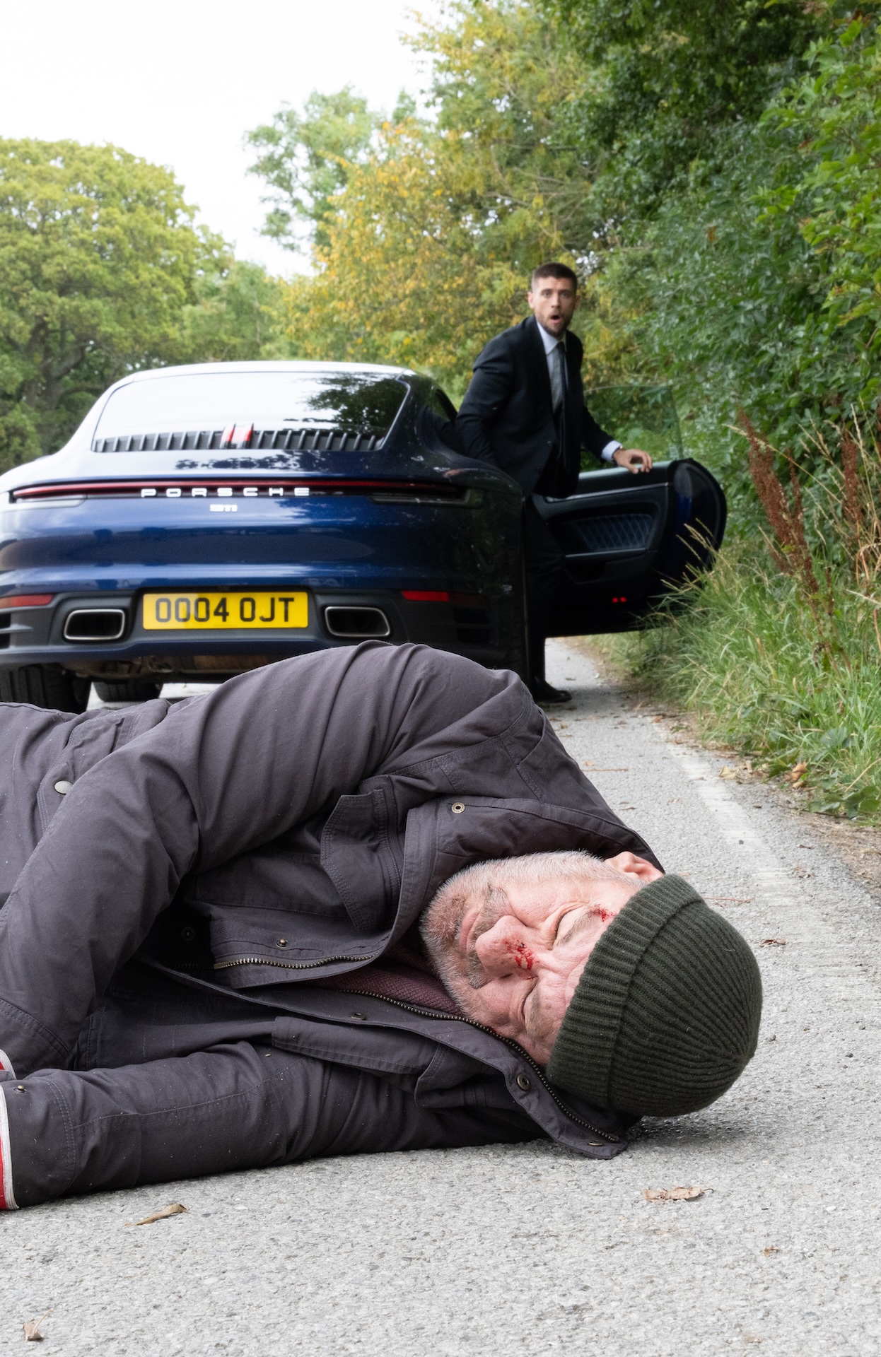 Joe runs Jimmy over in Emmerdale