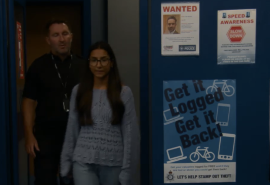 Emmerdale's John Sugden appears on a poster in Coronation Street