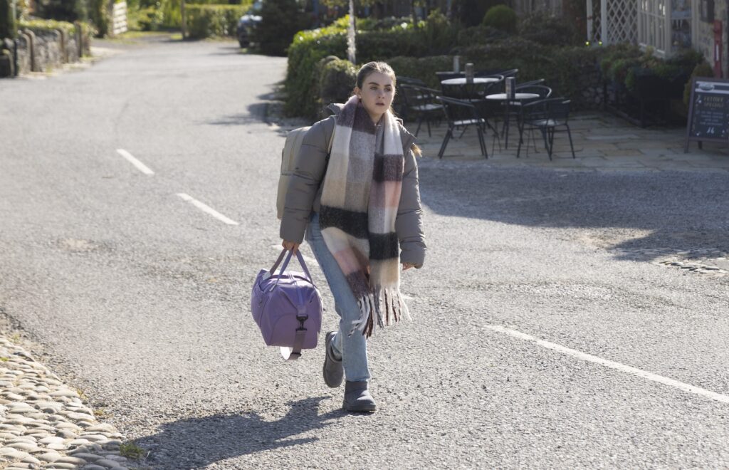 April prepares to leave the village 