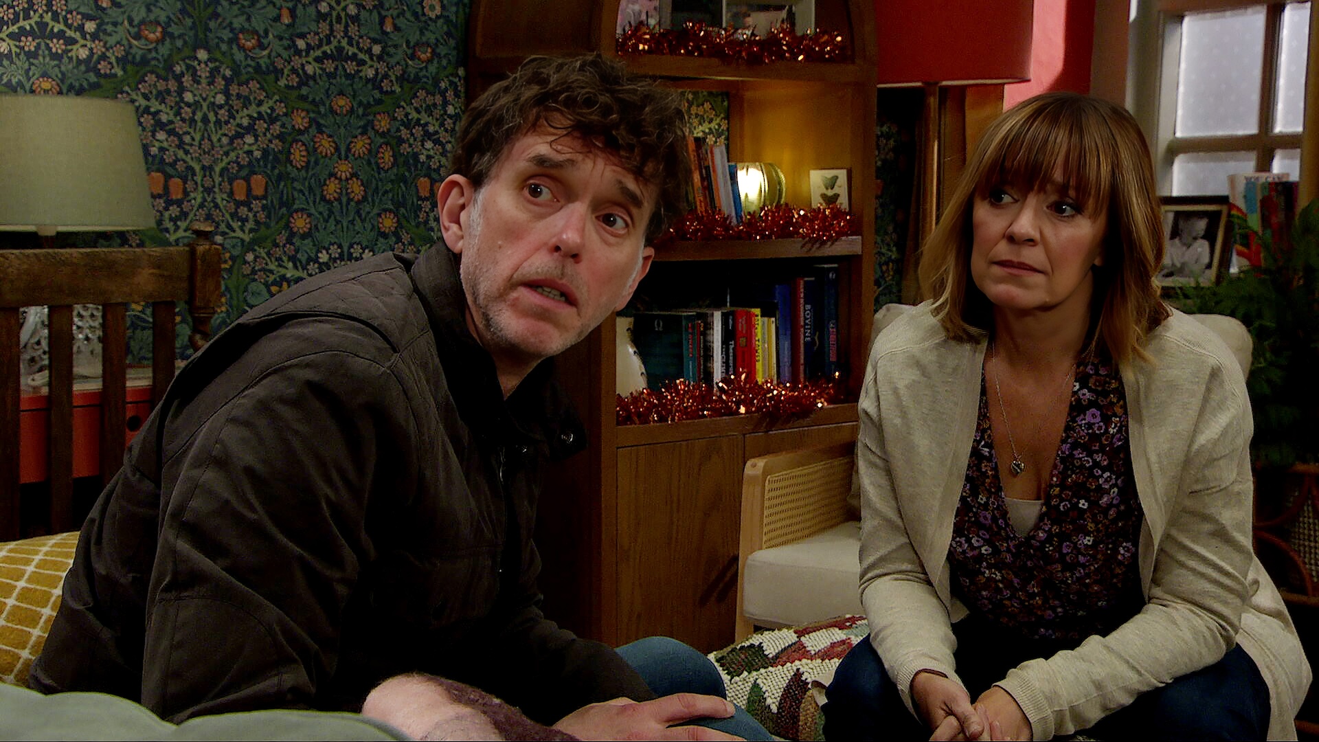 Marlon and Rhona have no idea where to get the money (Credit: ITV)