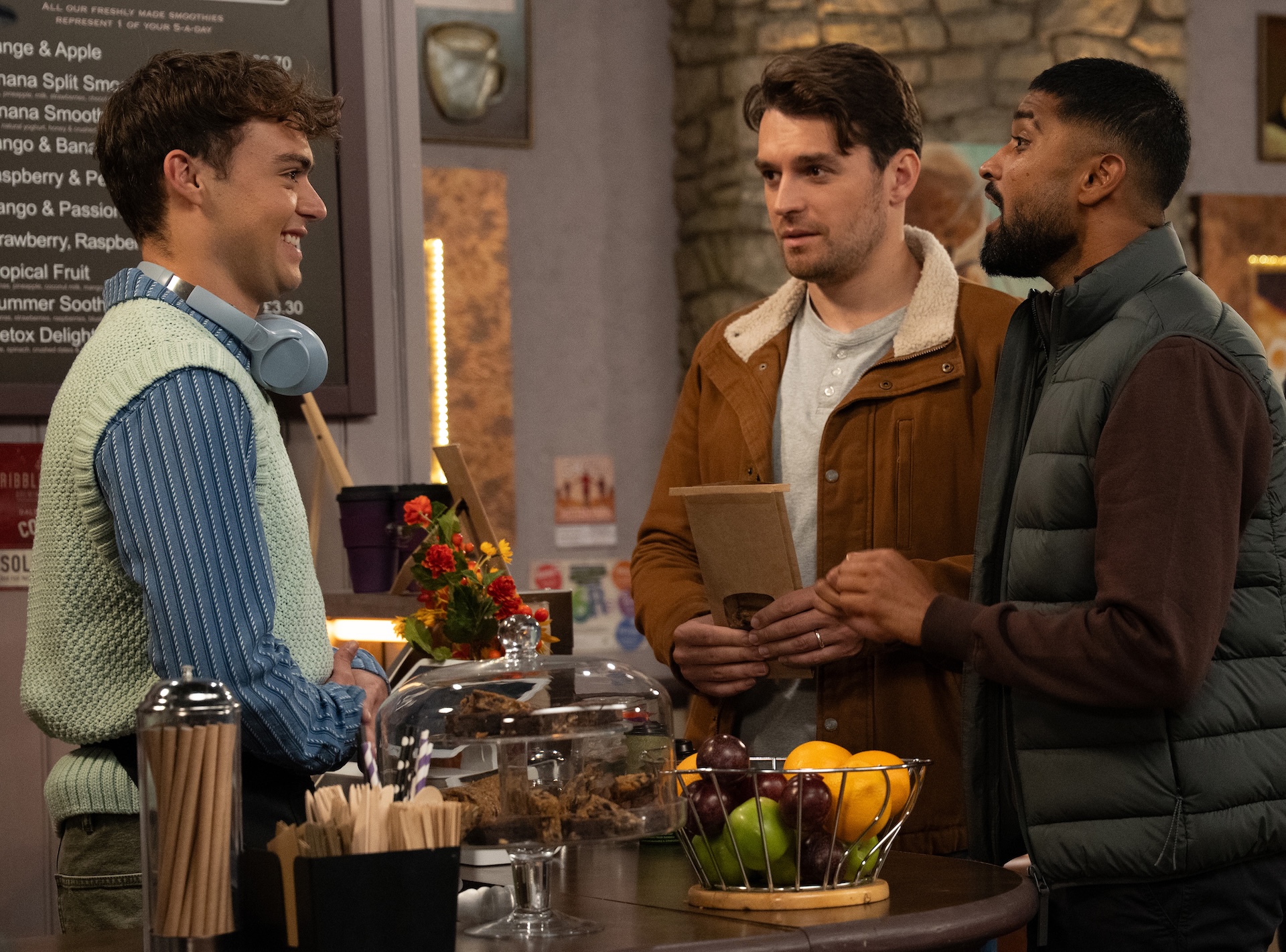 Lewis feels forced to agree to the housewarming party