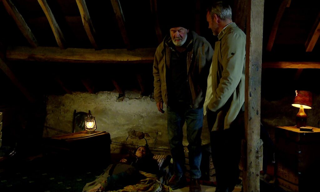 Bear pleads with Ray to help sick Anya
