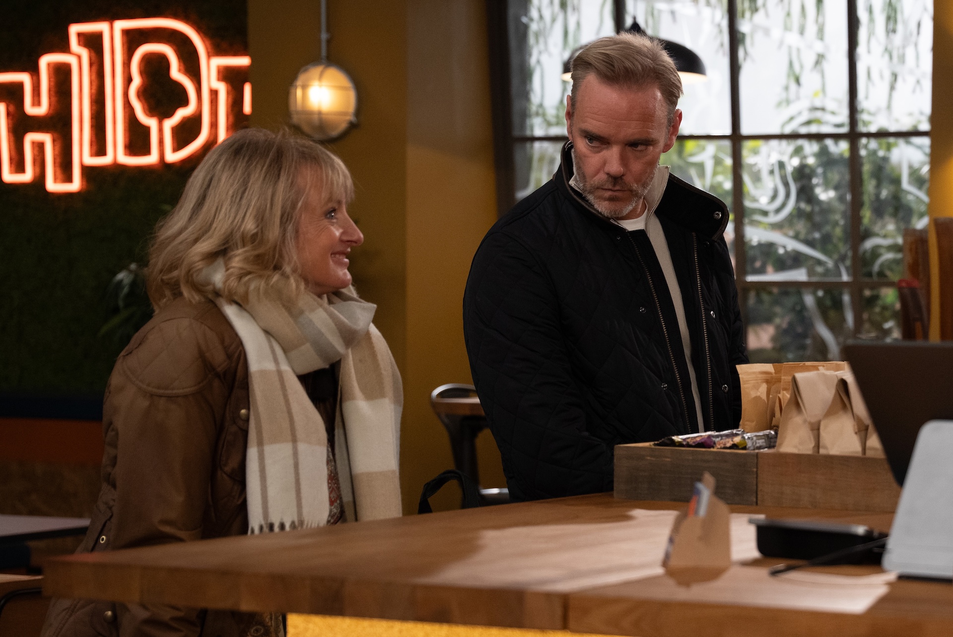 Nicola encouraged Ray and Laurel to move forward in Emmerdale tonight (Credit: ITV)