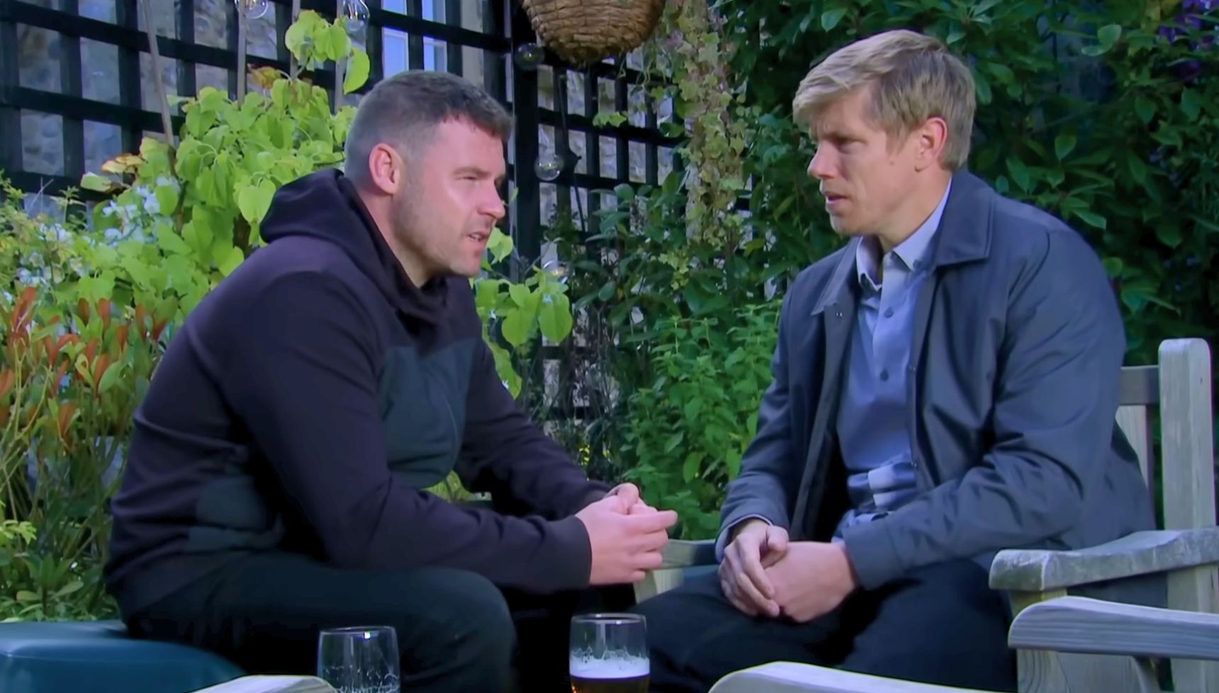 Aaron and Robert weren't being careful enough when Kev caught them (Credit: ITV)