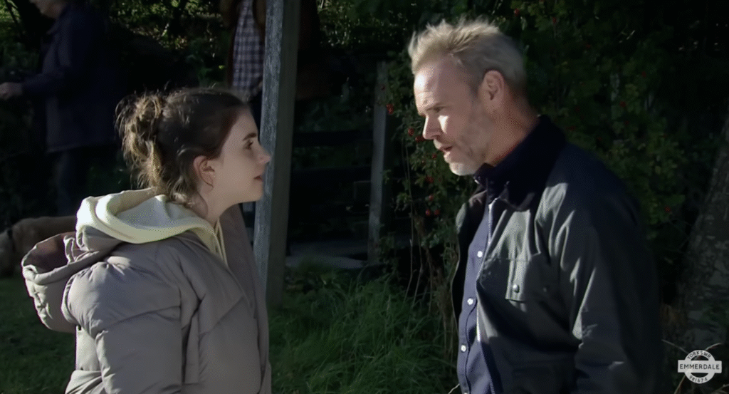 April and Ray argue in the street