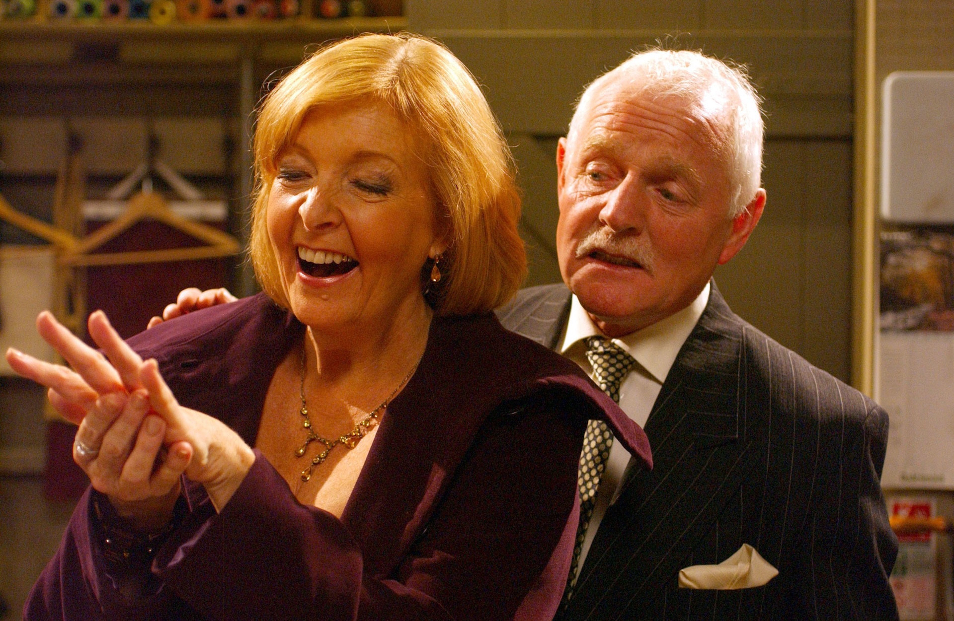 Eric wasn't expecting Val to accept his proposal - and she knows it! (Credit: ITV)