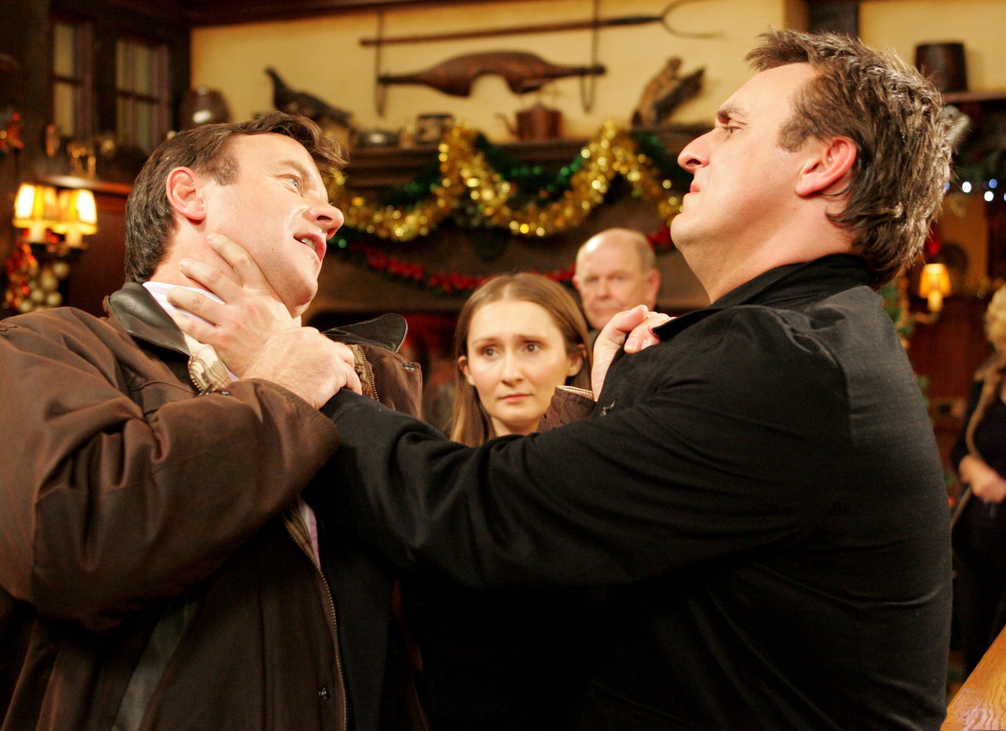 Matthew is angry with Grayson and attacks him