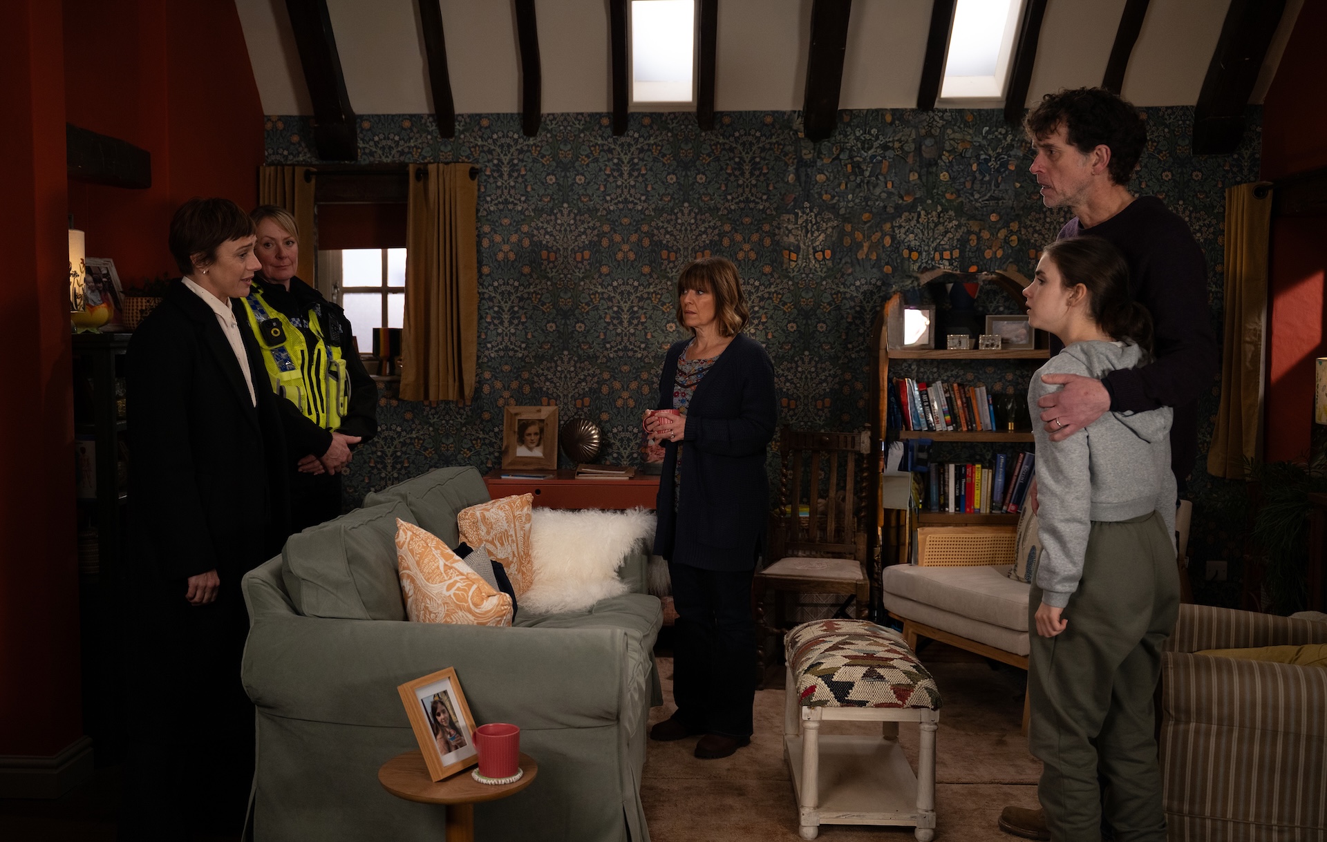 April is given some news by the police in Emmerdale spoilers (Credit: ITV)