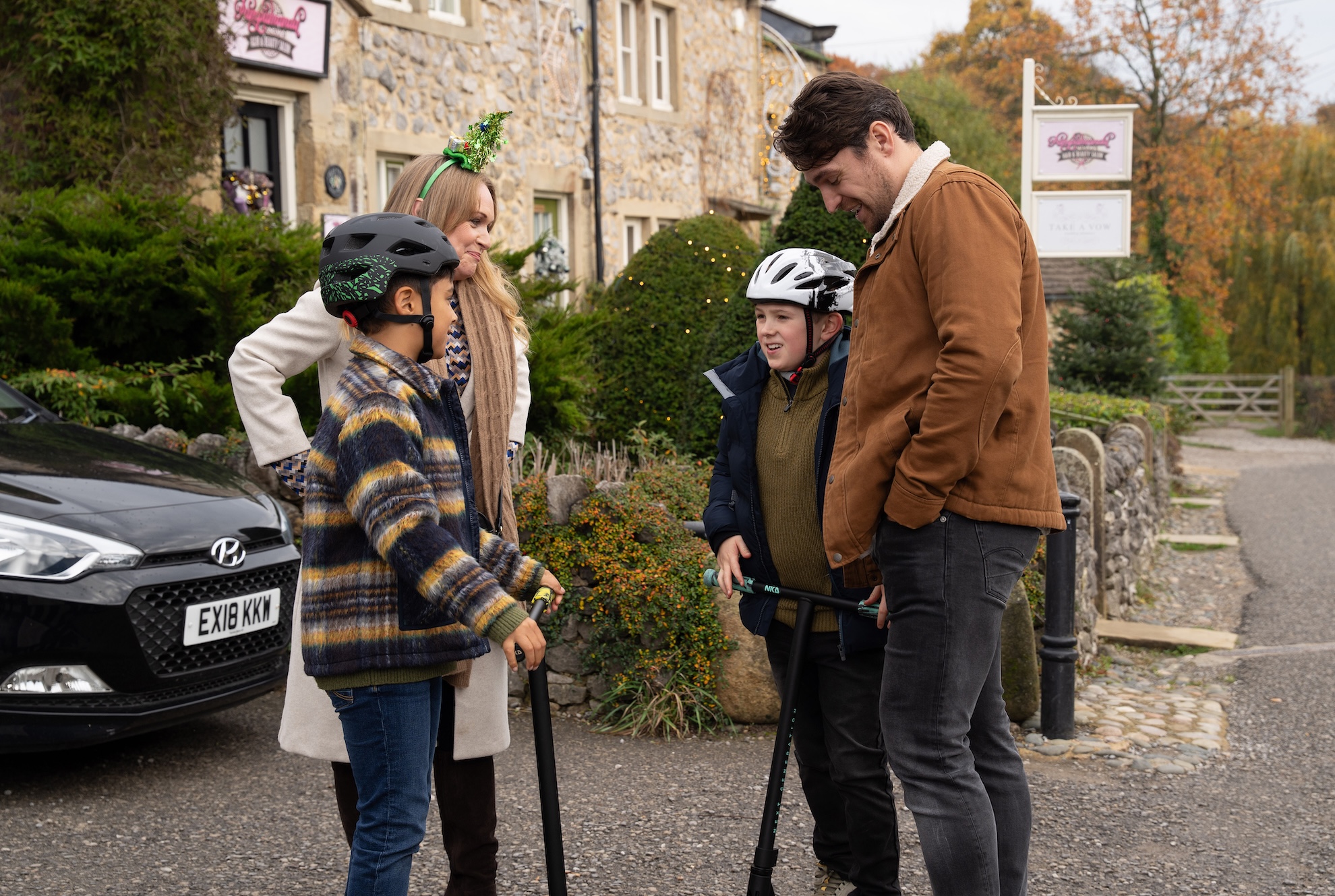 Vanessa spends Christmas with Mack and Charity and could spill some secrets (Credit: ITV)