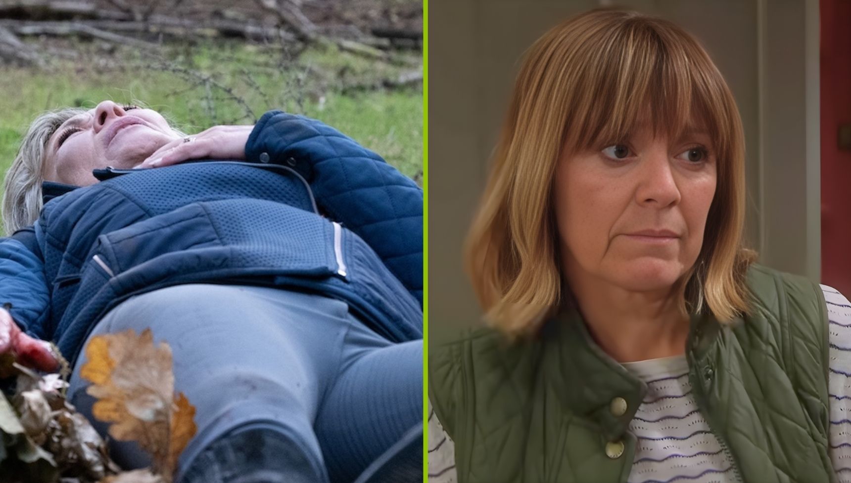 Kim at death's door and Rhona, Marlon and April trapped