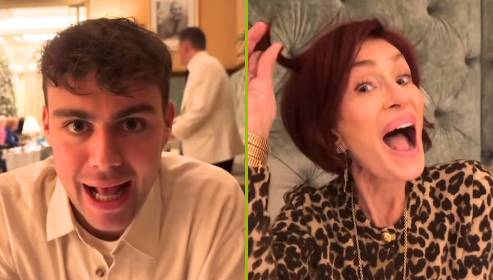 Bradley Riches' 'iconic' reunion with Celebrity Big Brother pal Sharon Osbourne