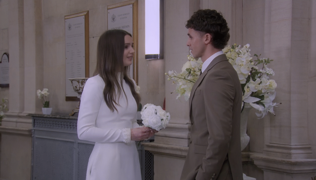 Jacob and Sarah in Emmerdale (Credit: ITV)