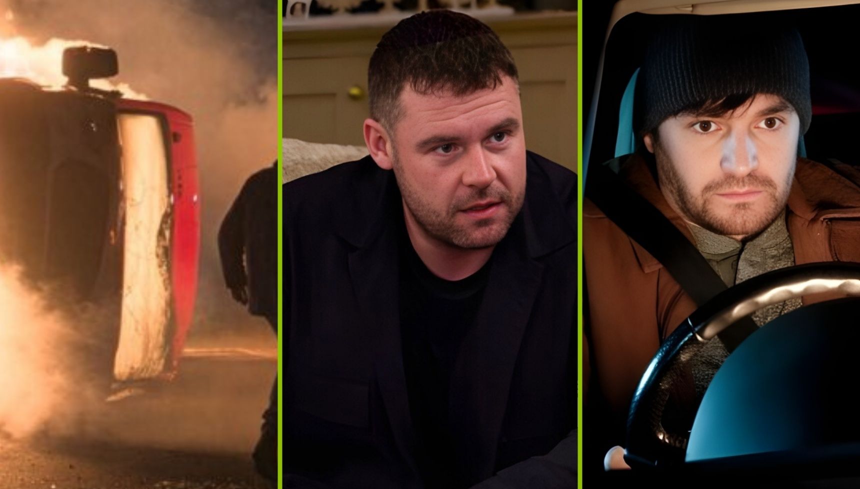 A devastating crash, Aaron and John go head-to-head and Mack discovers the shocking truth