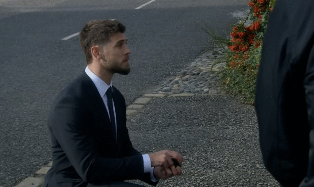 Joe Tate proposing to Dawn