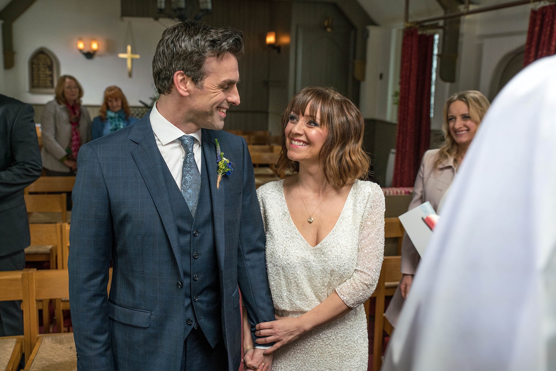 Despite her doubts Rhona married Pierce only to regret it moments later (Credit: ITV/Shutterstock)