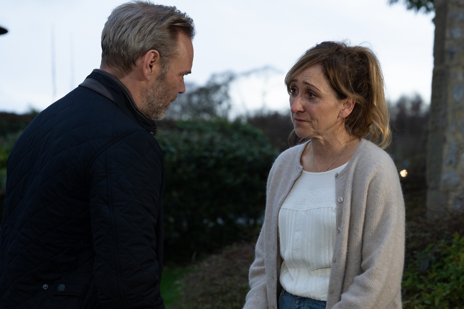 Laurel look upset as she argues with Ray in Emmerdale spoilers