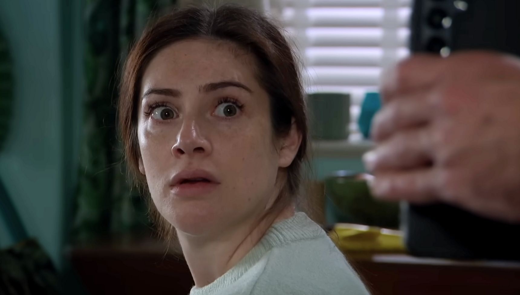 Victoria can't believe Joe has evidence of the murder (Credit: ITV)