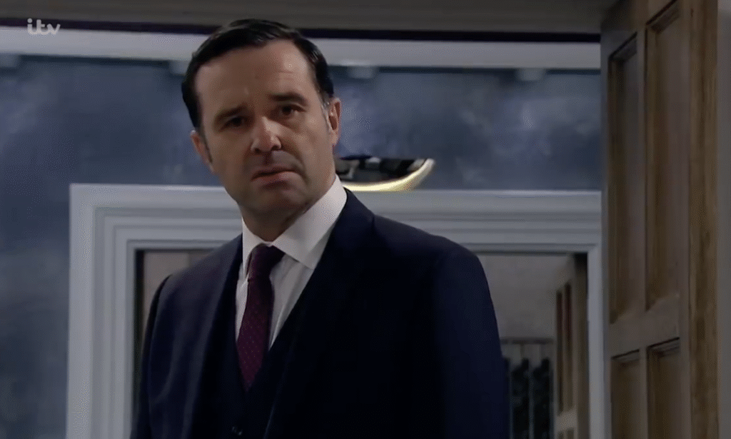 Graham looks upset in Emmerdale