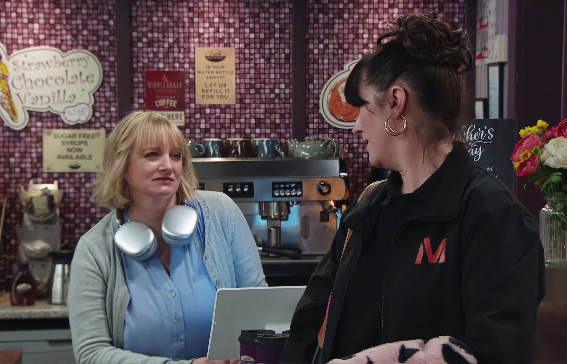 Nicola knows Kerry is hiding something (Credit: ITV)