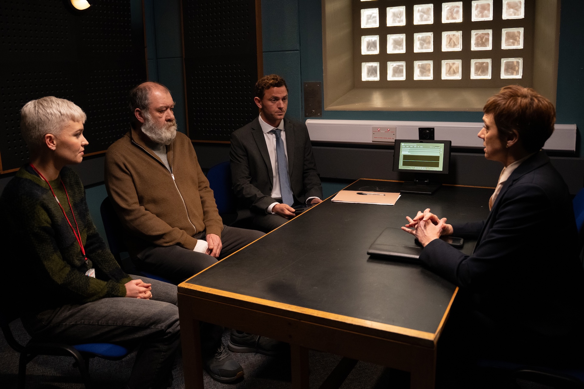 Bear is questioned by DS Walsh over Ray's death |(Credit: ITV)