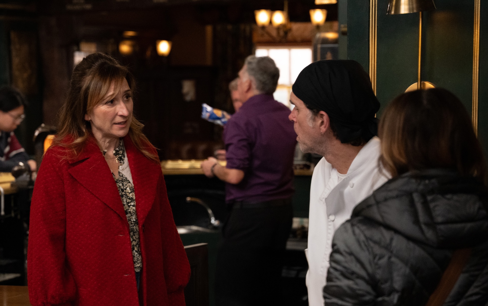 What will Laurel decide to do with the money when she overhears Marlon and Rhona talking in Emmerdale spoilers (Credit: ITV)