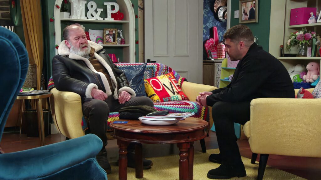 Aaron supports Bear (Credit: ITV)