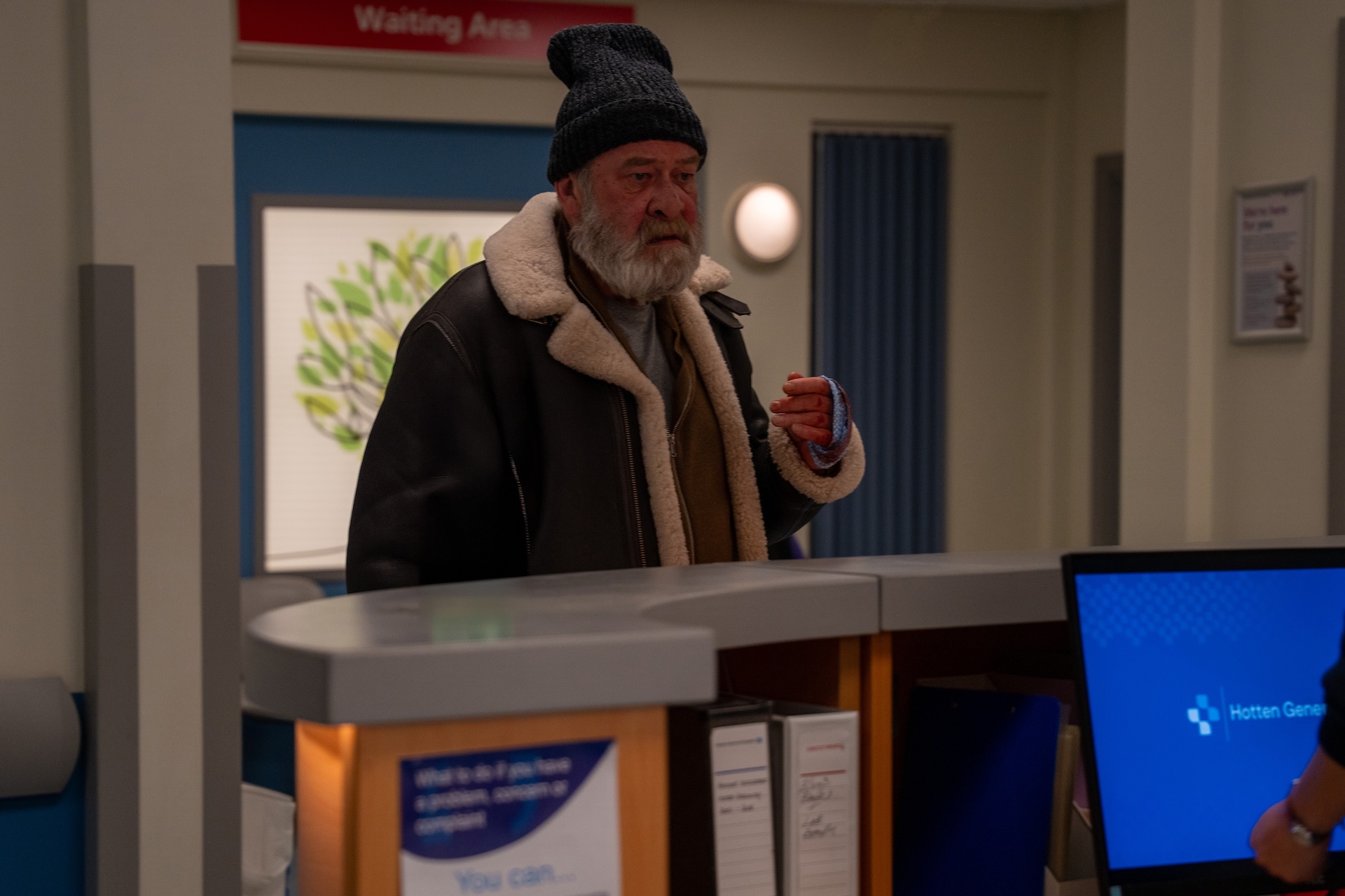 Bear is not coping in Emmerdale (Credit: ITV)