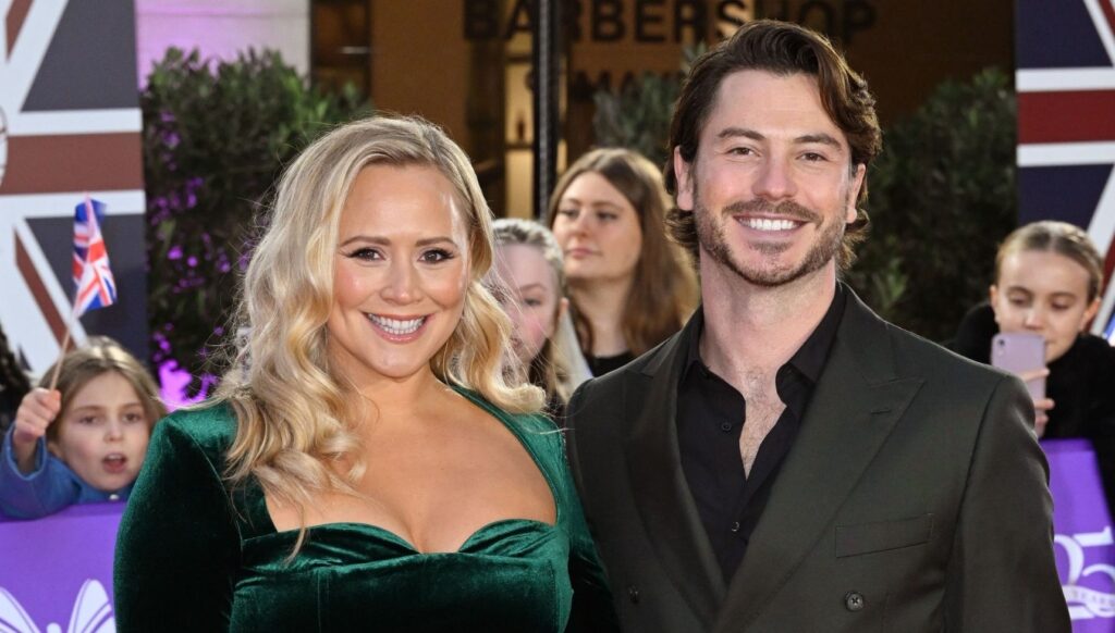 Amy Walsh / Toby-Alexander Smith at an event together smiling