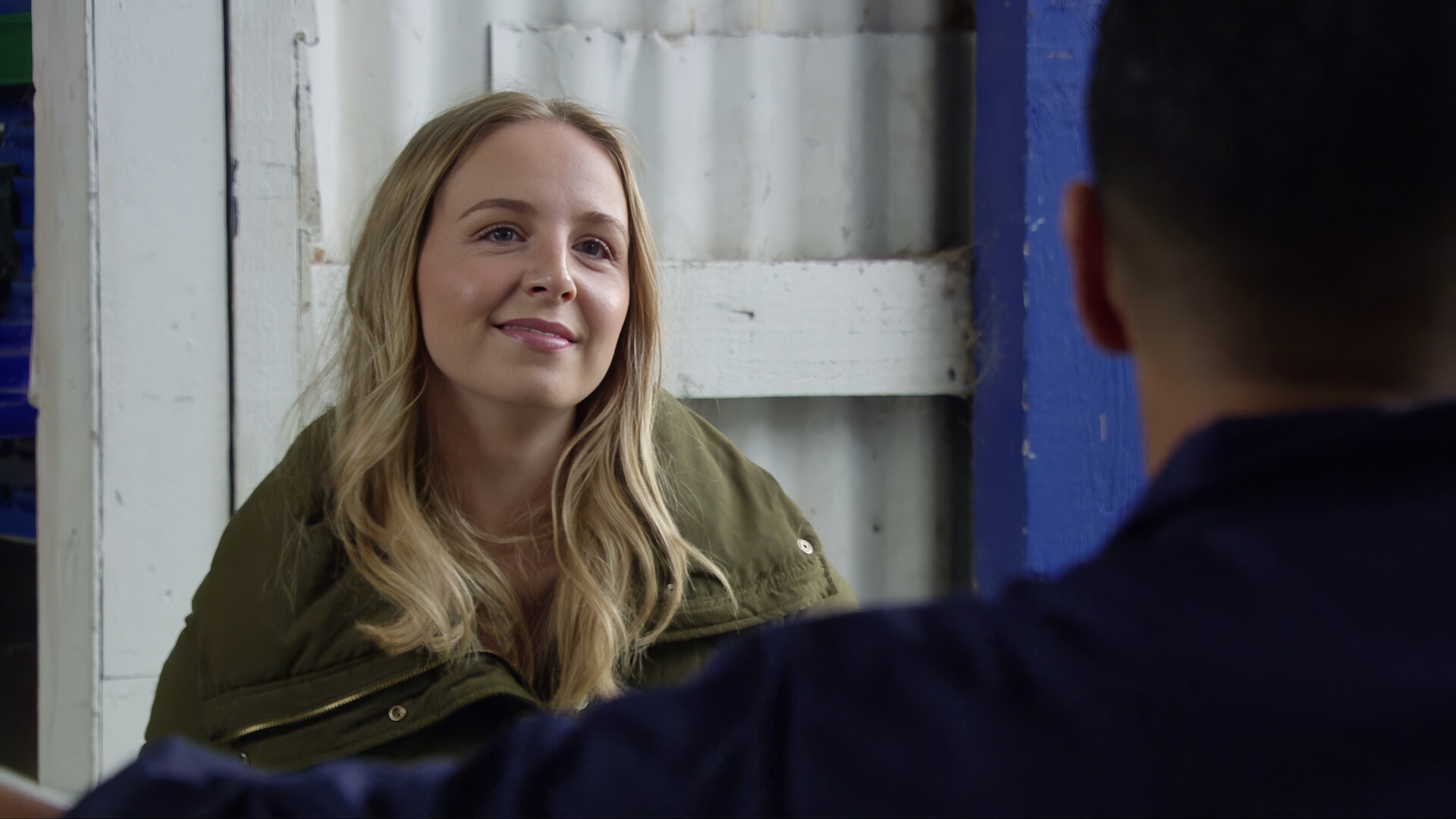 There's a flirty moment between Belle and Kammy in Emmerdale spoilers (Credit: ITV)