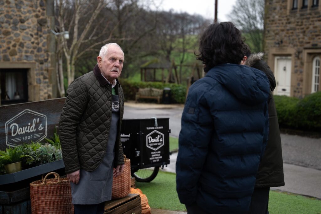 Eric gets wind of Jai and Kerry's fling from Archie (Credit: ITV)