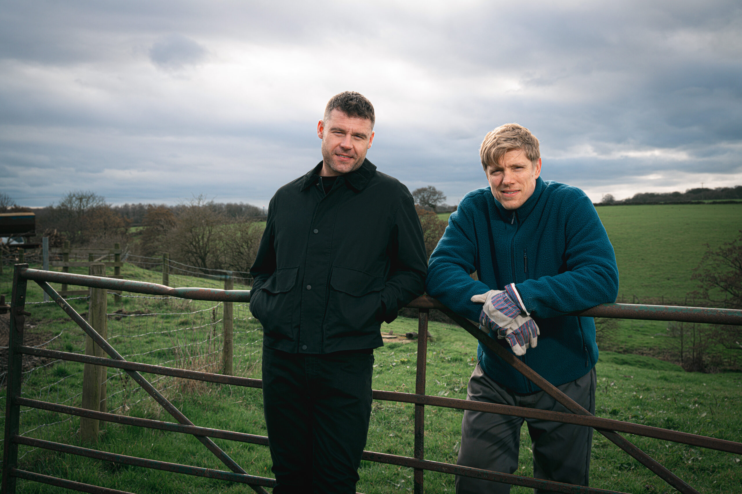 Robert and Aaron at Emmerdale Farm