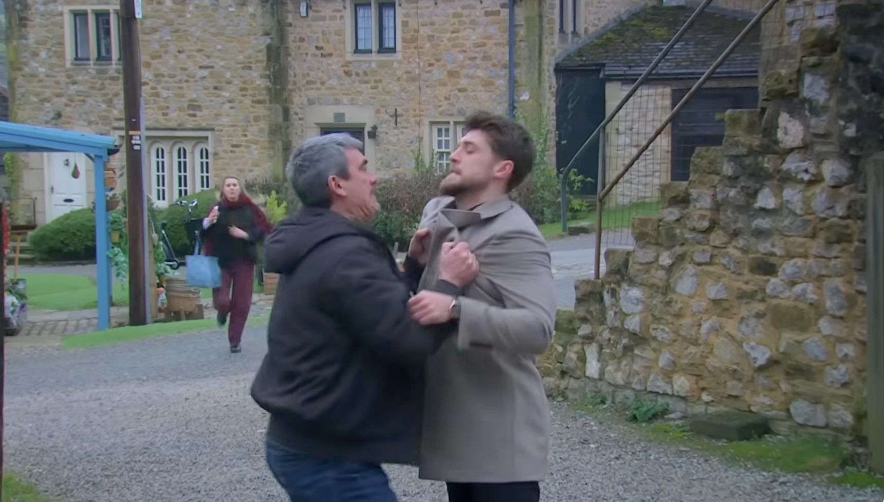 Cain punched Joe, but Joe still had the upper hand (Credit: ITV)