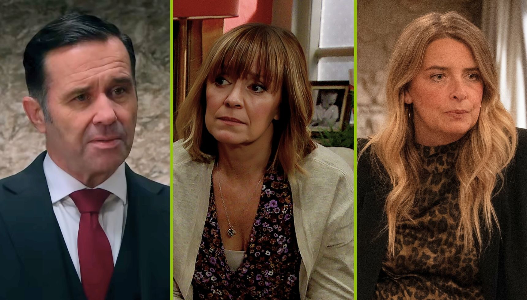 Graham fights for Rhona, his connection to Jodie explained and Charity's baby secret explodes