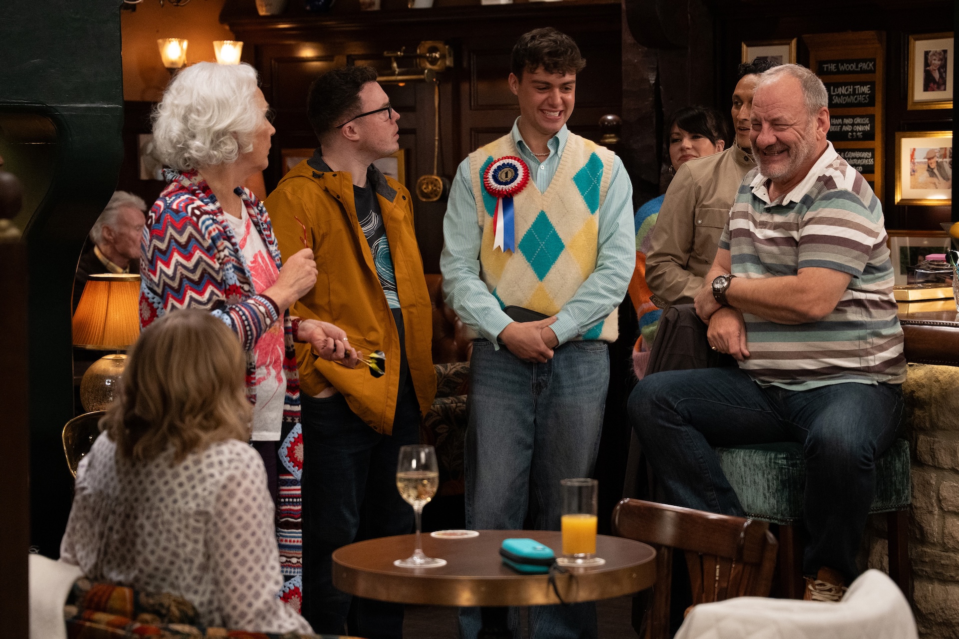 Lewis could save the darts team in Emmerdale (Credit: ITV)