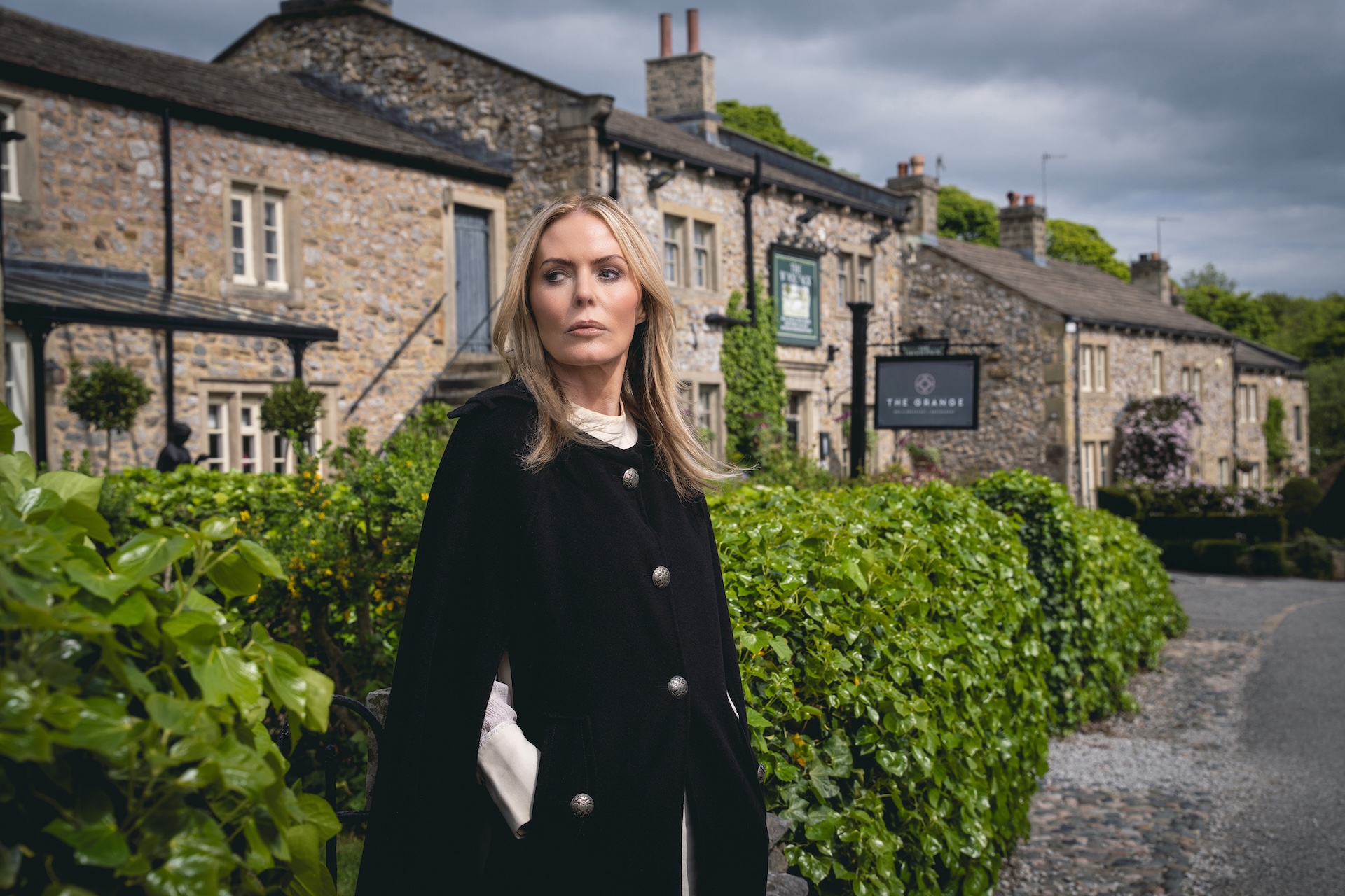 Patsy Kensit is back at Sadie King in Emmerdale (Credit: ITV)